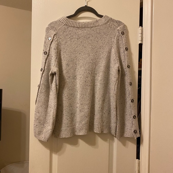 Boutique Speckle Sweater with buttons on sleeves - Picture 2 of 3